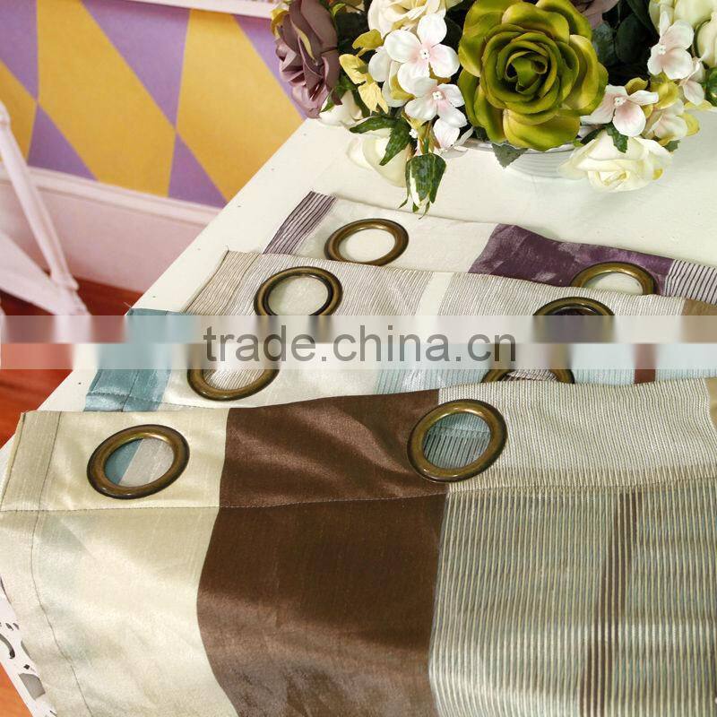 2016 Hot Sale More Color Available Stripe Voile Ready Made Crushed Fabric Sheer Curtain