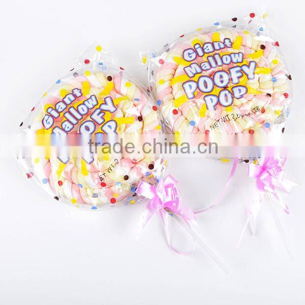 personalized multi-color wisted marshmallow lollipop candy