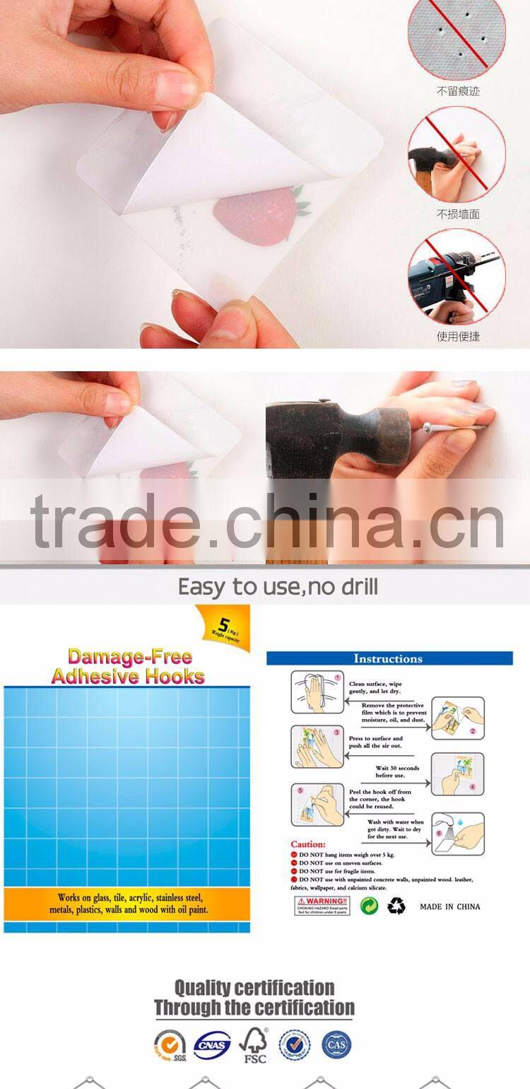 Movable hook no nails bathroom hanger/kitchen towel hook whole sale