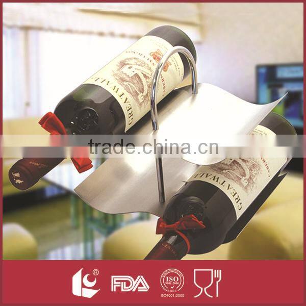 9-Bottle stainless steel solid tabletop wholesale wine rack
