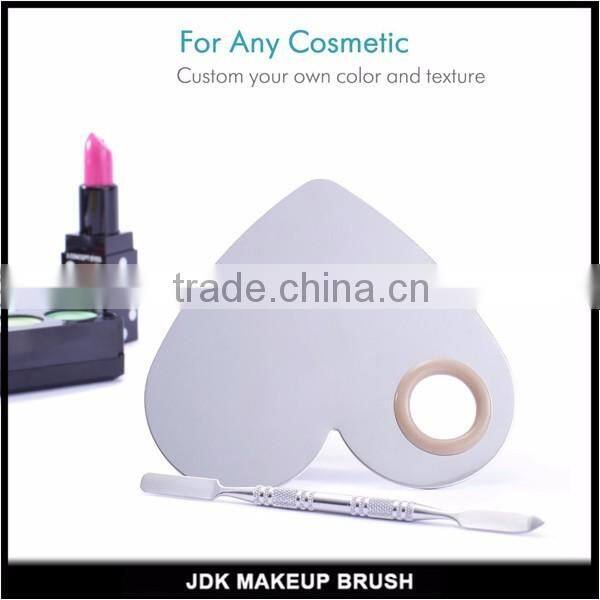 Heart Shape Makeup Palette Spatula Stainless Steel Pallet Makeup Artist Tools for Blending Cosmetic Foundation Shades Kit