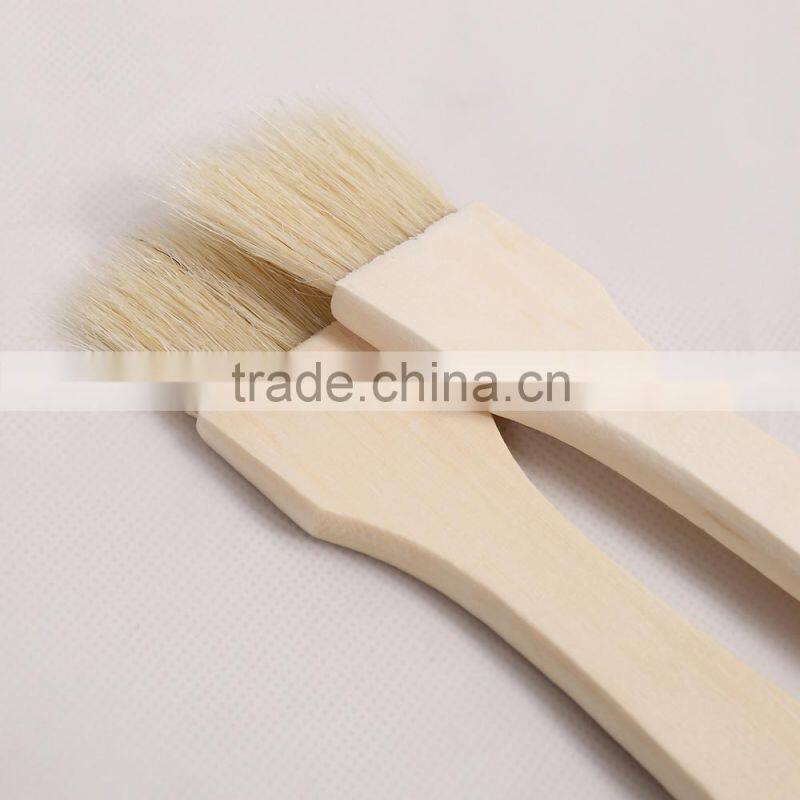 High Quality Round Bbq Grill Wooden Handle Brush