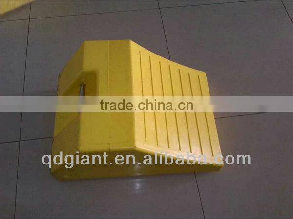 Heavy duty PU wheel chock for mining machine