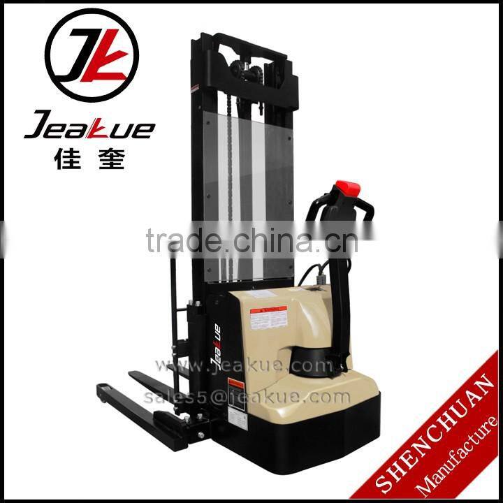 ISO CE Approved High standerd high quality 1.2T staddle full electric stacker Jeakue ESK12