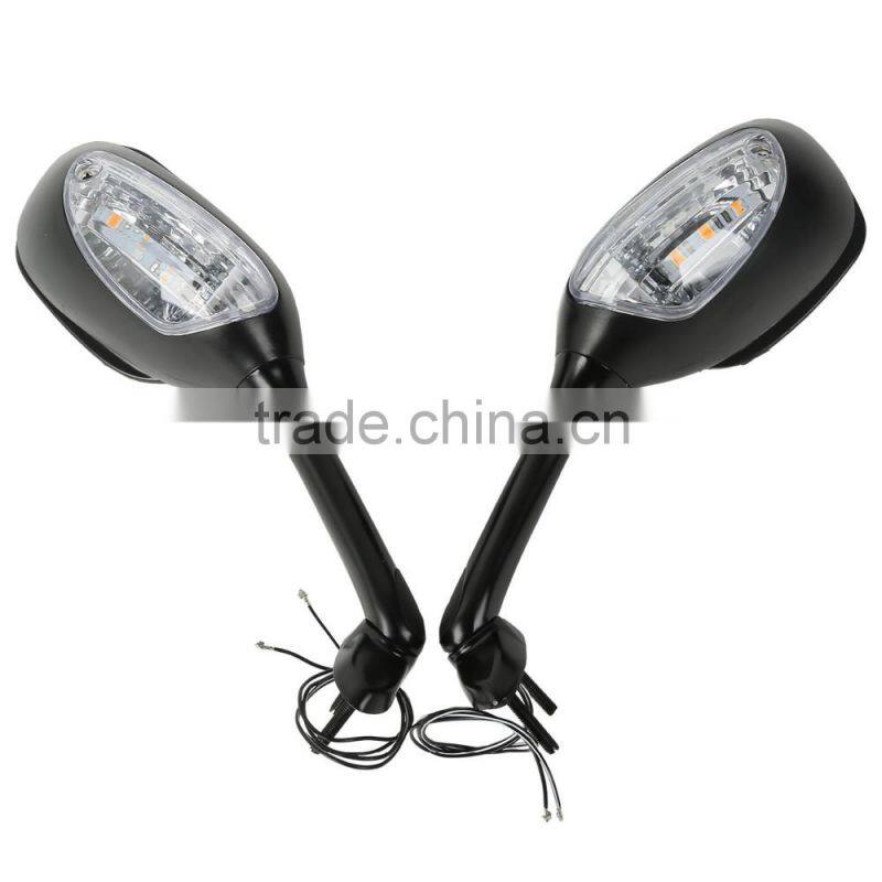 LED Carbon Fiber Rear View Mirrors For Suzuki GSXR600/750 06-15 GSXR1000 05-15
