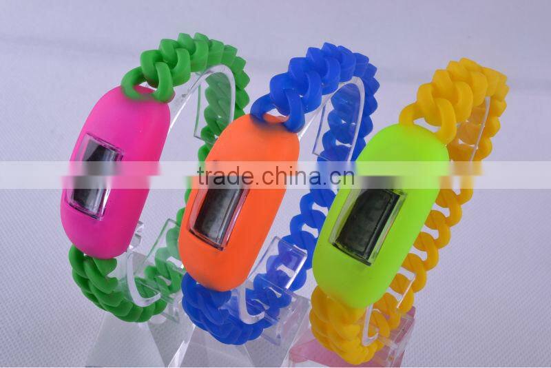 New fashion wristband Gel-Watch led gel bracelet watch for promotion