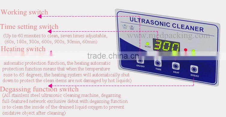 Ultrasonic Cleaner JP-010T power 80W glasses jewelery board parts cleaner 2L