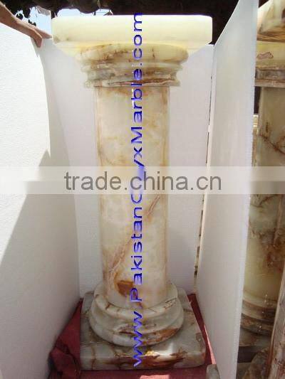 Natural Color WHITE ONYX PEDESTALS COLLECTIONS