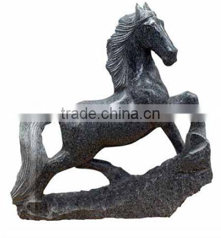 Outdoor Decorative Oriental Large Life Size Granite Stone Horse Garden Statue