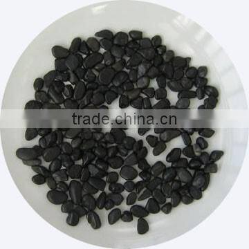 Black polished gravel pebble stone