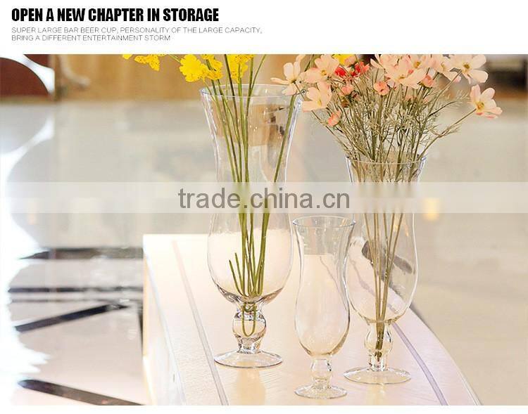 Home wedding table decor high transparent flower arranging glass containers