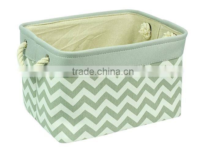 New Design OEM Weaving Cheap Storage Bin Boxes With Cotton Rope Handle