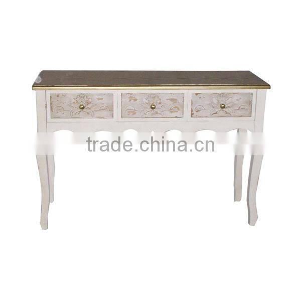 Antique White Finish Wooden Cabinet Retro Wooden Carved Cabinet Cheap Wooden Cabinet Wholesale