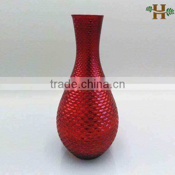 hand blown bright colored glass vases with high quality