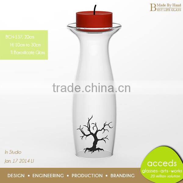 Long-stemmed Tall Replacement Transparent Christmas Tealight Holder