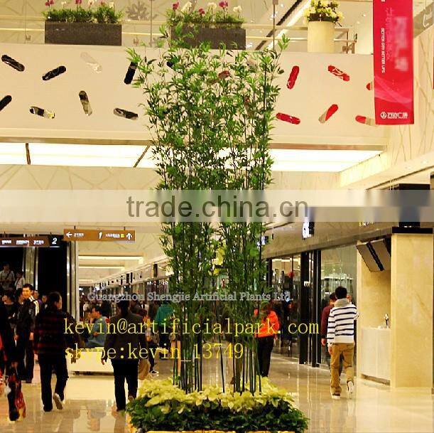 hotel lobby decoration bamboo plant stand bamboo poles cheap artificial artificial bamboo