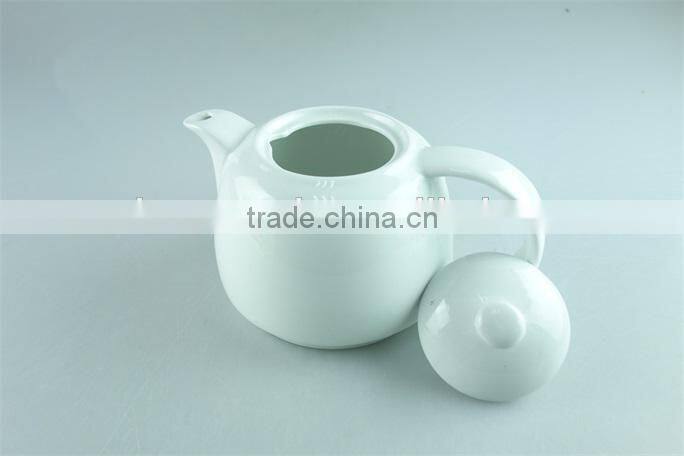 Cheap price white ceramic teapot in stock for wholesale