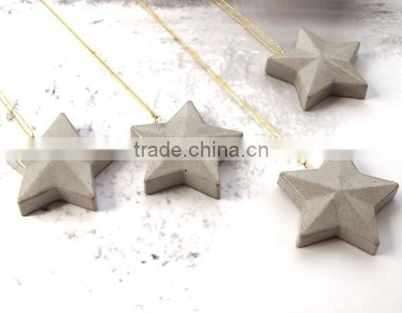 Concrete or cement homewares christmas decoration Star Ornaments