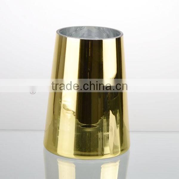 hand made cheap cute mini color electroplate glass vase style