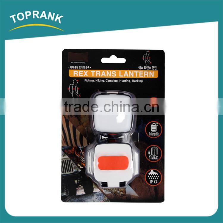 5LED SMD 200-250 lumens USB rechargeable waterproof multifunction camping led clip light