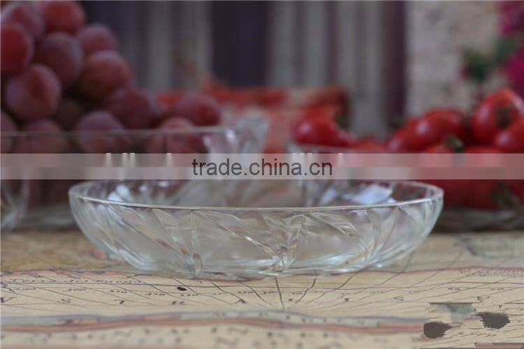 deep glass dry fruit plate decoration for salad vegetables