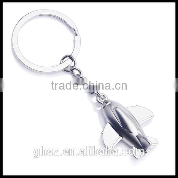 Cheap quality stainless steel animal model shark key chain ring factory