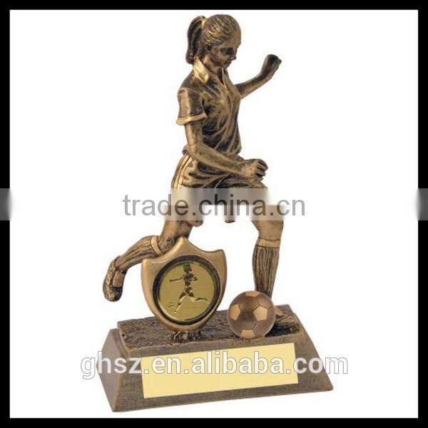 European cup sports soccer awards resin mini shoe trophy