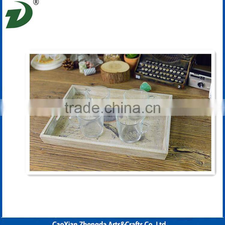 Good quality Pine wood tray with printing