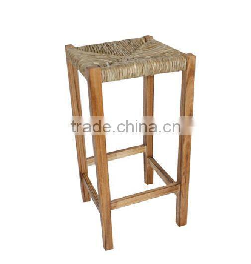 Latterback Woven Rush Seat Rustic Wooden Chair