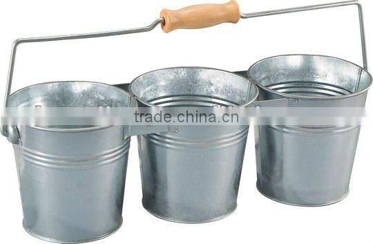Metal Planters Set metal flower pot set with tray for home decor