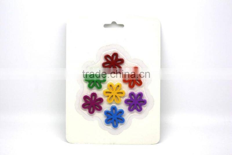 New Design Fancy Flower 7 Color Crayon, 7 pk Flower Wax Crayon, Novelty Flower Shaped Crayon Set