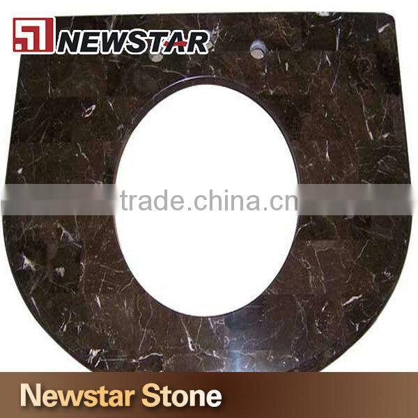 Newstar Emperador Marble Brown Custom Double Sinks Vanity Tops for Hospitality Projects