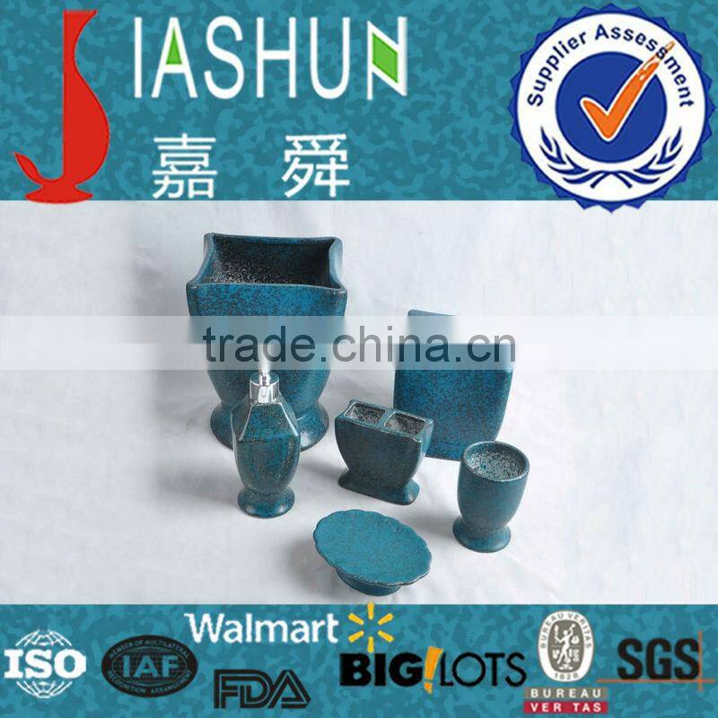 green ceramic bathroom set granite design