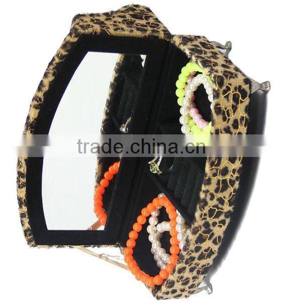 bed model jewelry box, ring box,earring box with mirror inside