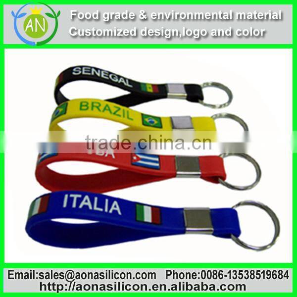 China factory High quality Cartoon figures silicone charm keychains