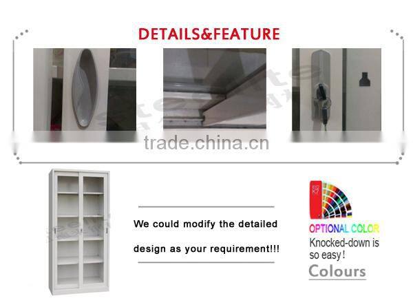 Direct supplier 2 Glass door steel used medical cabinets