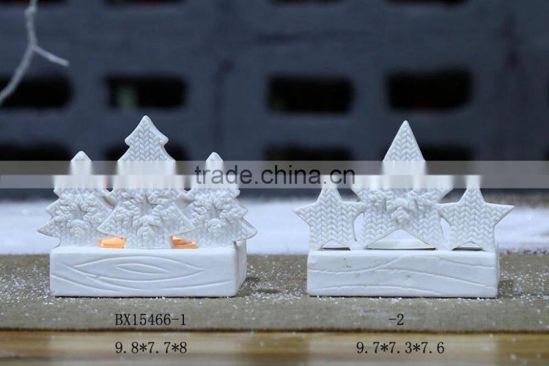 2016 newest Ceramic white tea light porcelain candle holders for house decoration