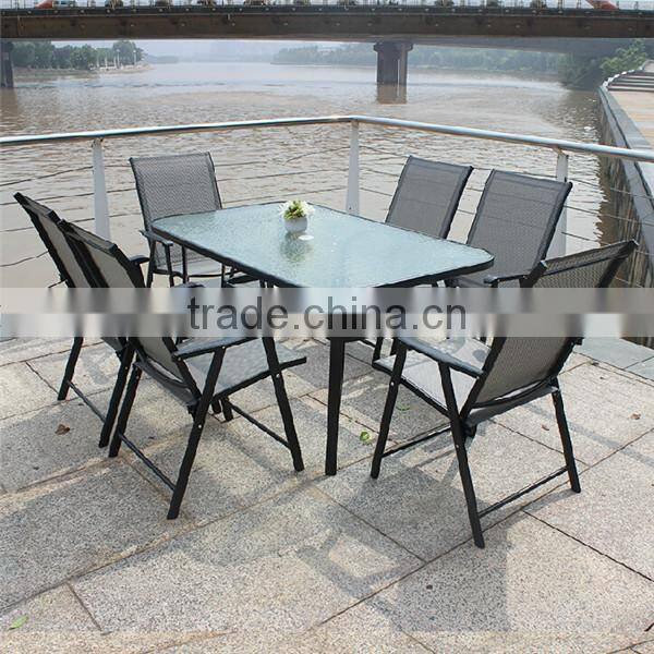 Cheap folding chairs and square table garden set