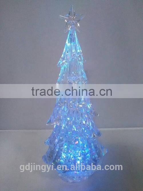 14.8inch New acrylic product transparent LED Lighted christmas tree for christmas decoration