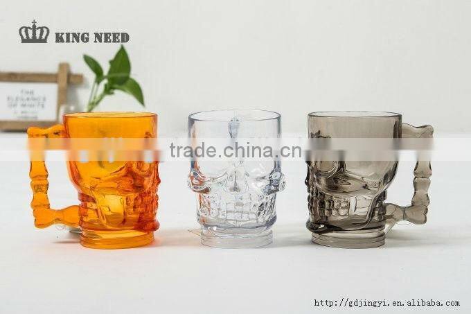 LED RBG flashing plastic acrylic skull cup mug Halloween party decorations