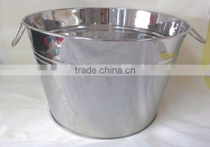 Large size party ice bucket, metal ice bucket stainless steel ice bucket