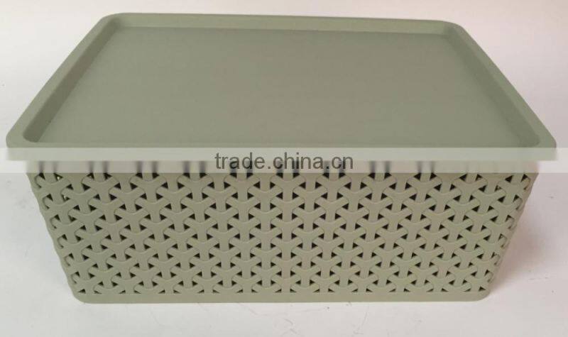 big size plastic laundry basket storage basket clothing bastet with lid
