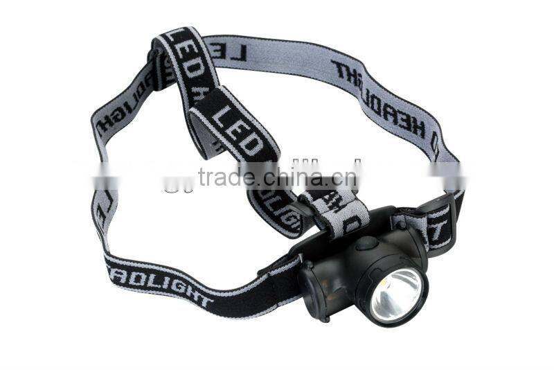 High Quality 1Watt Led Headlamp With Adjustable Strap