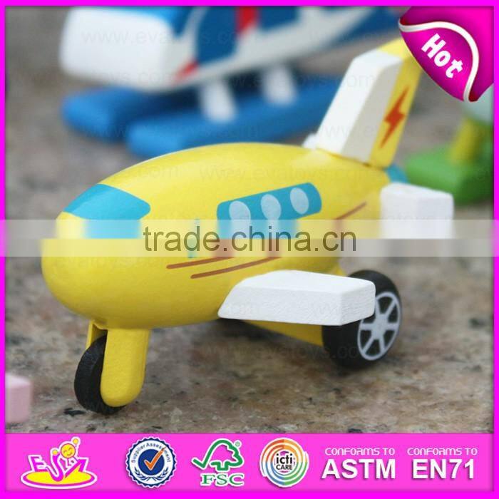 wholesale kids mini wooden toy plane W04A198-S