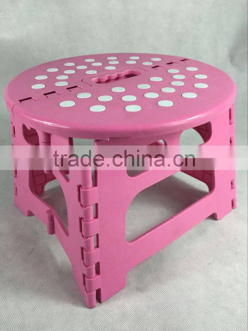 plastic round mini portable folding stool for kids
