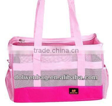 2014 cut dog carrier bag with mesh