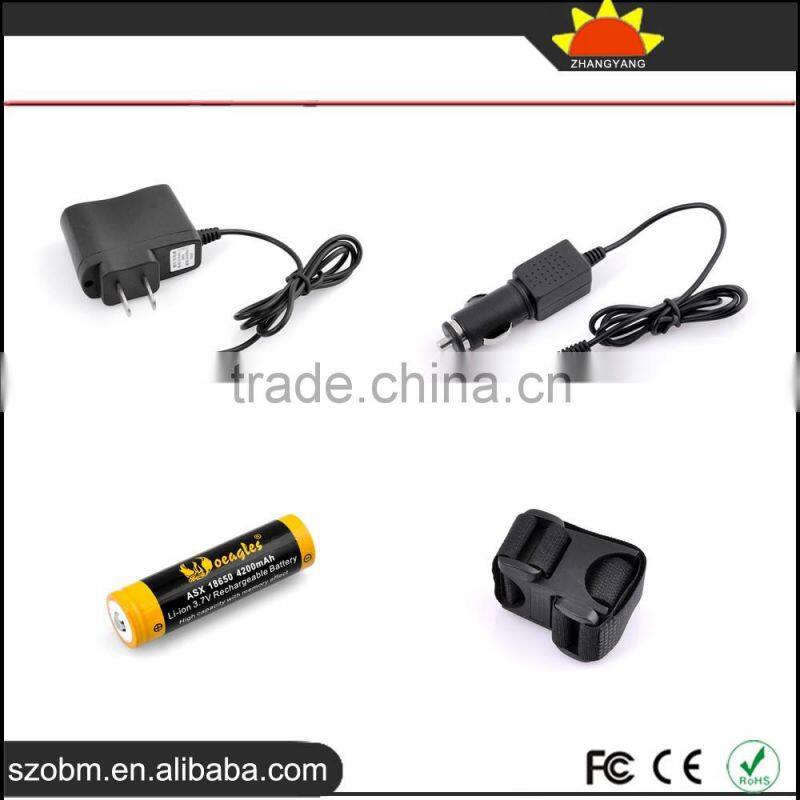 2016 Latest XML-T6 2000 lumens LED Tactical Flashlights Kit,18650 Rechargeable LED Tactical Flashlight Torch