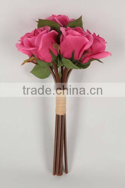 27554HZ wholesale cream silk rose bushes ,rose bouquet