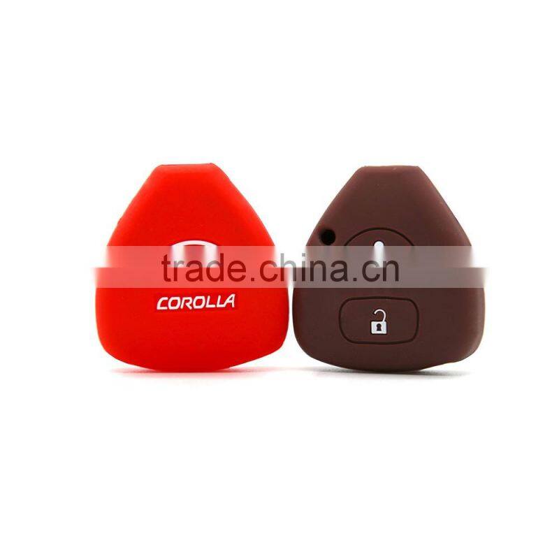 Replacement silicone car key cover for Toyota rubber car key case shell for Lexus