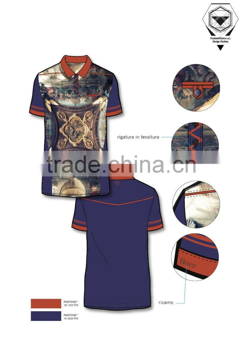 Italy customized Design services for Polo Shirt with digital print